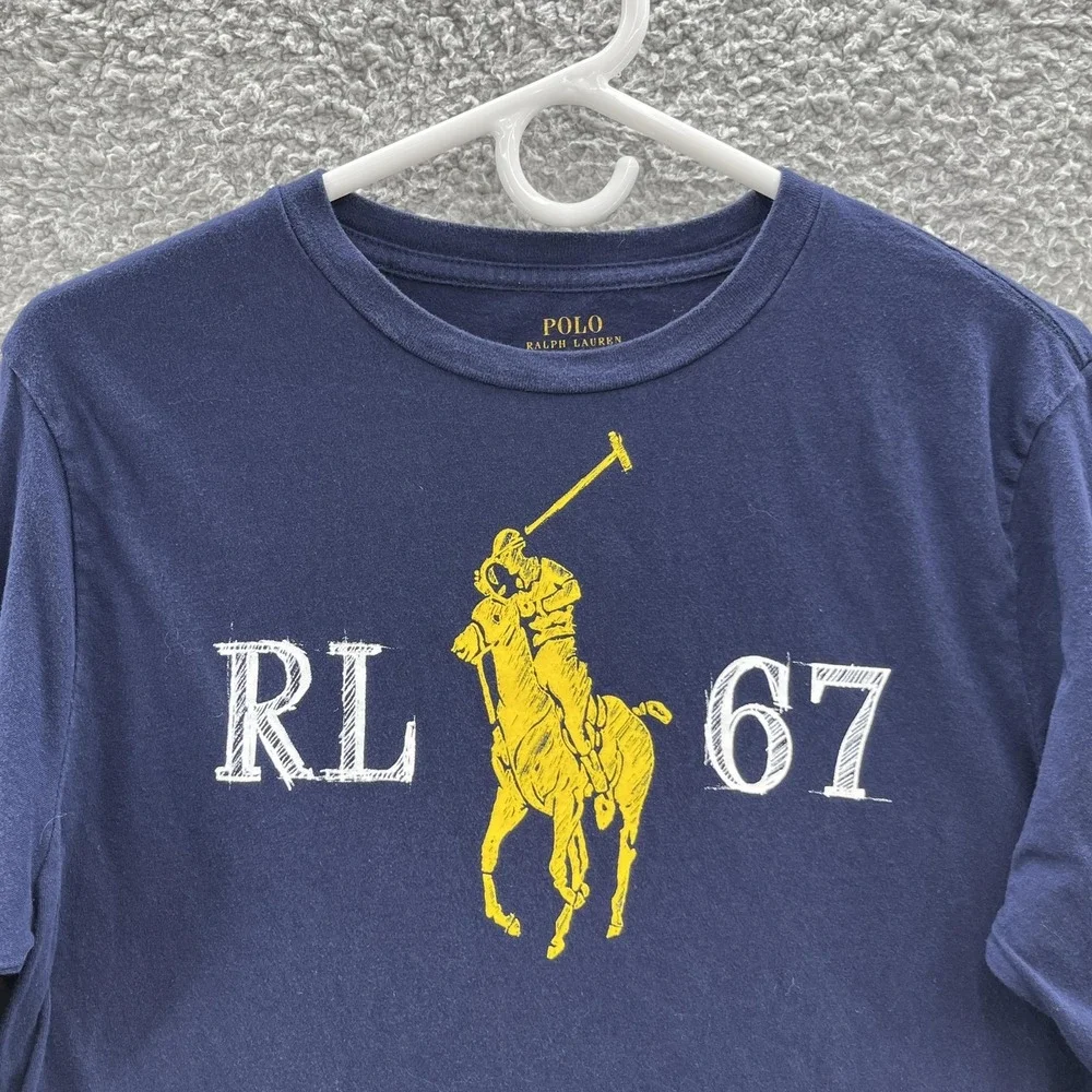 Polo Ralph Lauren Shirt Boys XL Navy‎ Blue Long Sleeve RL67 Big Pony Polo Prep